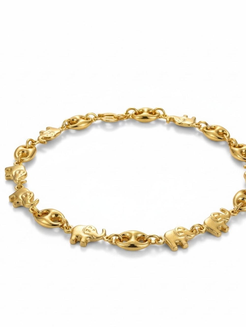 18K Gold Filled Elephant Link Anklet